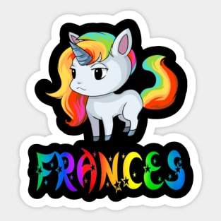 Frances Unicorn Sticker